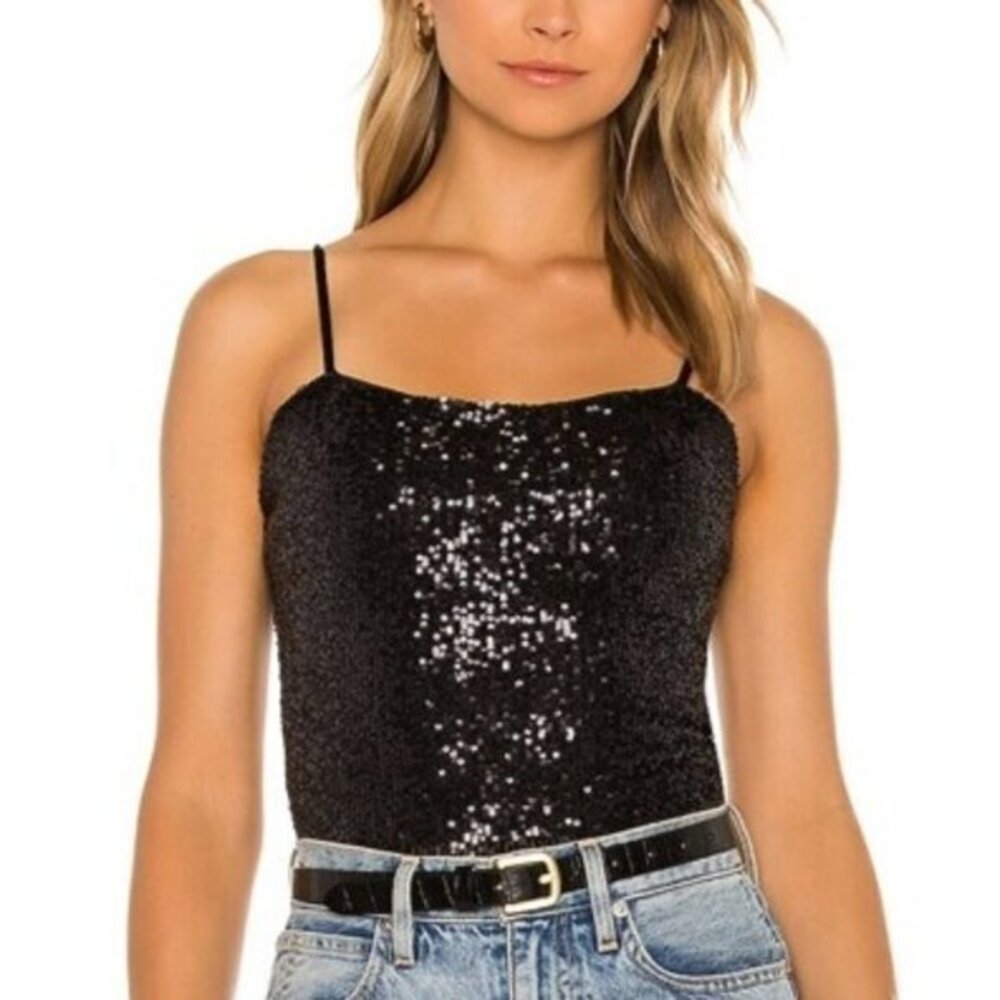 BB Dakota by Steve Madden I Can't Wait Sequin Tank Top - Black